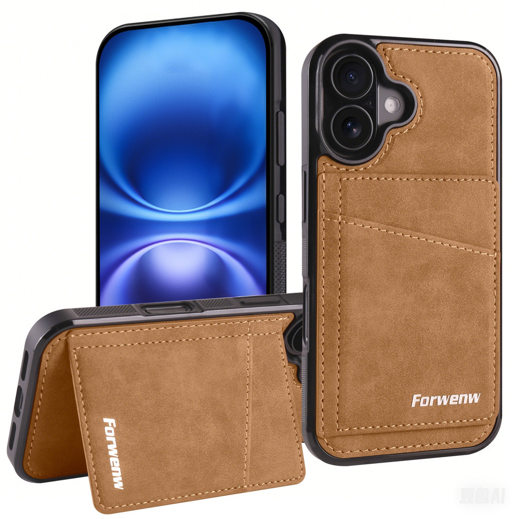 Dành Cho iPhone 16E 16 Pro Max 15 14 Plus 12 13 mini Retro Da PU Ốp Điện Thoại Có Khe Cắm Thẻ Bỏ Túi Ốp Lưng TPU Mềm Vỏ Điện Thoại Di Động