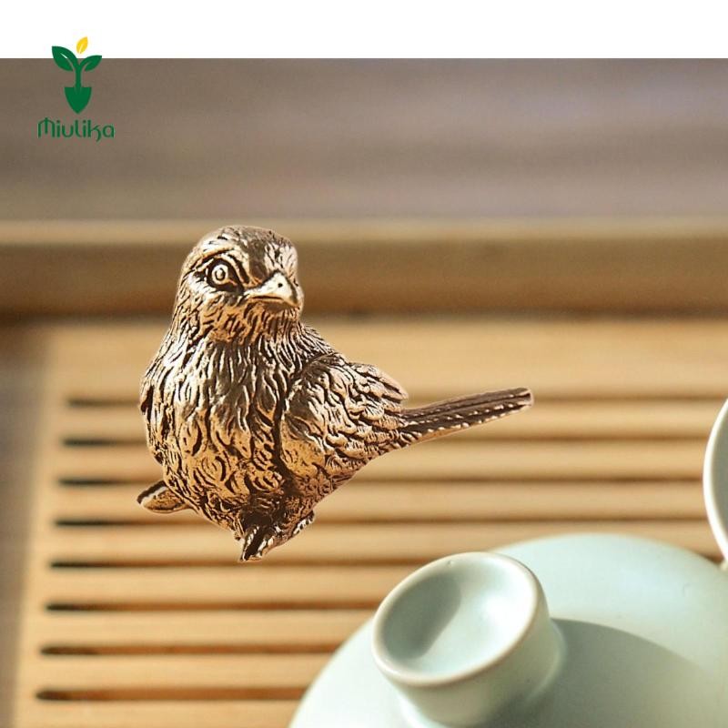 Đồ trang trí chim sẻ bằng đồng thau Bộ sưu tập Tượng chim sẻ cho khách sạn ký túc xá phòng khách