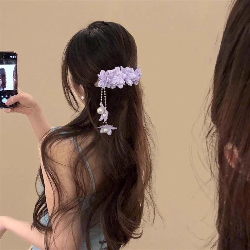 Mori Phong Cách Tính Khí Hoa Lụa Phong Cách Trung Hoa Kẹp Tóc Cô Gái Ngọt Ngào Phụ Kiện Tóc
