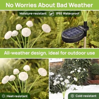 Đèn sàn ngoài trời GILDEDHOMIN, sứa LED nhân tạo, chống nước, 2 chế độ, trang trí sân vườn