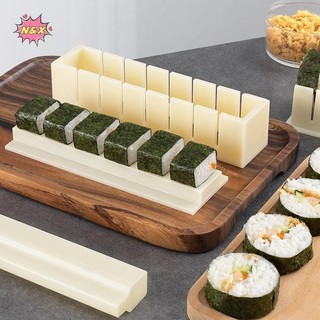 N & X 3 Cái / bộ Bộ Thiết Bị Máy Làm Sushi Nhựa Kimbap Sushi Cuộn Khuôn Tròn Vuông Hình Trái Tim Dụng Cụ Làm Sushi Khuôn Cuộn Bánh.