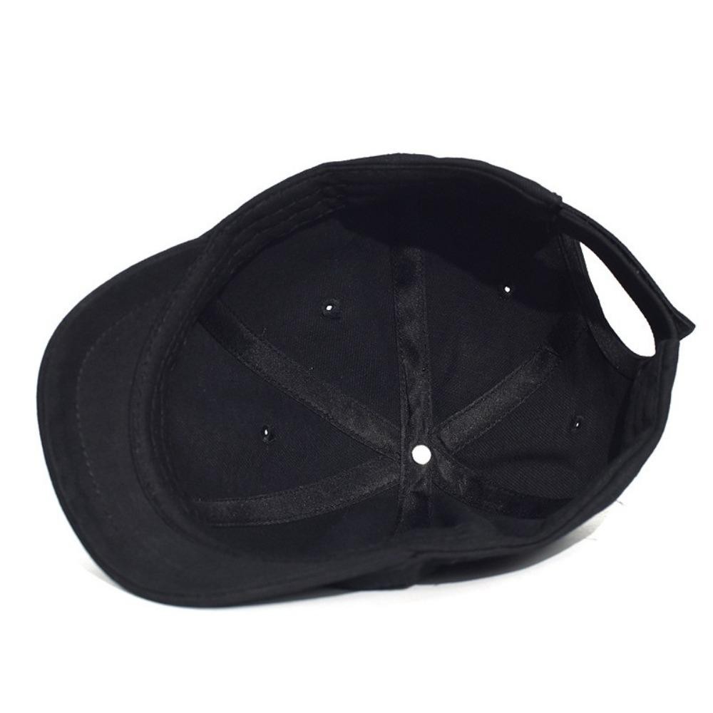 Mũ bóng chày HOBBYIN ngắn vành có thể điều chỉnh, chất liệu cotton với dây cài nylon, phù hợp cho cả nam và nữ để chống nắng