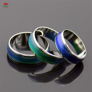Nhẫn giữ nhiệt đổi màu sắc Vòng đổi màu 6mm được điều khiển nhiệt độ cho cặp đôi Trang sức tinh tế