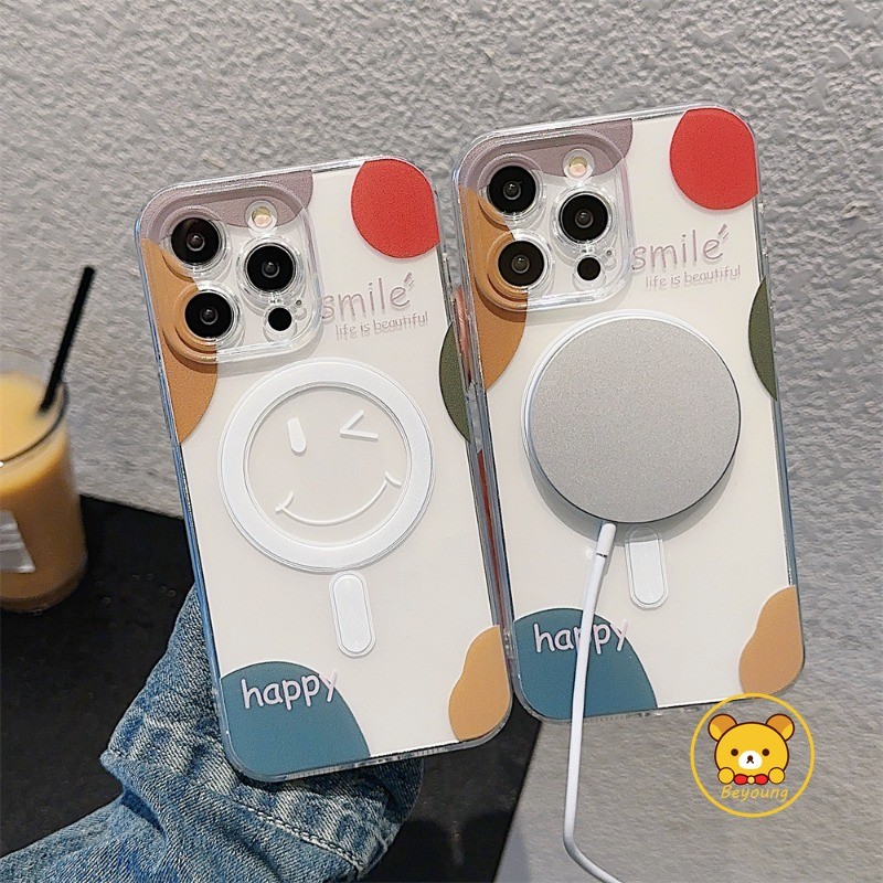 Dành Cho Xiaomi 15 Ultra 14T 14 Civi 13 12 13T 12T 12S 12X 11T Mi 11i 11 11X 10i 10 10S 10T 9 Lite Ultra 9T CC9 Pro 8 Smile Vỏ Sạc Không Dây Từ Tính Trong Suốt Vỏ Điện Thoại Hoạt Hình