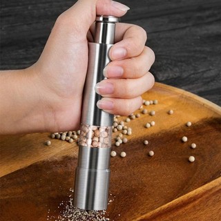Bộ máy xay muối và xay tiêu bằng thép không gỉ cao cấp cho muối biển tiêu Muối và gia vị Himalaya có nút ngón tay cái để vận hành một tay