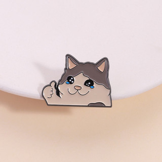 Nước Mắt Dễ Thương Meow Men Trâm Cá Tính Sáng Tạo Động Vật Huy Hiệu Hoạt Hình Kim Loại Pin Ba Lô Quần Áo Phụ Kiện Quà Tặng Cho Bạn Bè