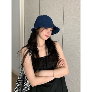[Khuôn mặt nhỏ] Dễ thương phù hợp ~ Mũ xô Denim phong cách mới Hàn Quốc dành cho nữ
