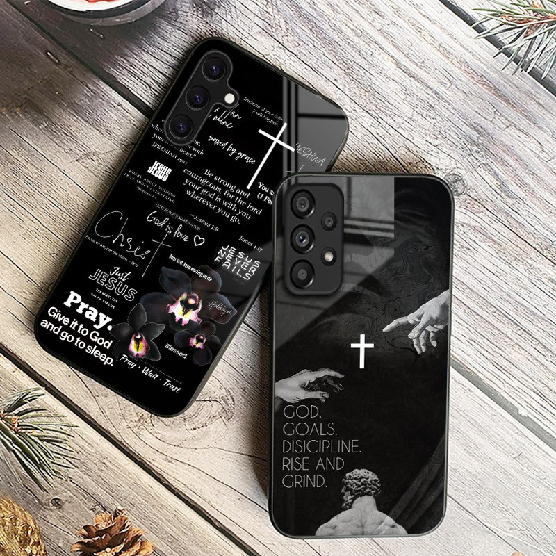 Chúa Giêsu Chúa Kitô Câu Kinh Thánh Thánh Thánh Vịnh 01 Kính Cường Lực Ốp Lưng Điện Thoại Samsung Galaxy A11 A14 A20 A30 A22 A32 A33 A34 A40 A42 A51 4G A52 A53 A54 A70 A71 A72 A73 5G Cover