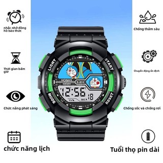 Đồng hồ trẻ em Doraemon, chống nước, chống sốc, chức năng báo thức, màn hình điện tử thông minh