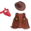 Treeling 3 Bộ Trang Phục Phương Tây Mũ Cao Bồi Bandana Phương Tây Cao Bồi Trang Phục Phụ Kiện Cho Tiệc Halloween Trang Phục Pret
