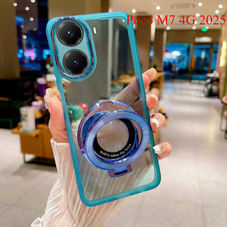 Ốp Điện Thoại Cho POCO M7 5G M7 Pro 5G 4G 2025 CD Nhẫn Đứng Vỏ Điện Thoại Bảo Vệ Ống Kính Ốp Lưng