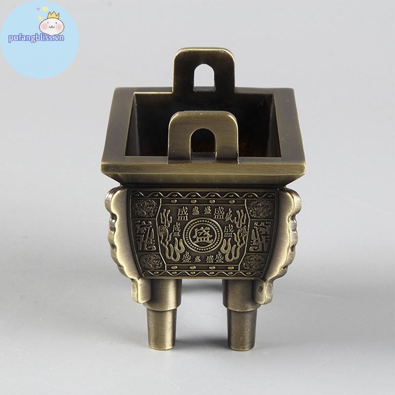 Pufangbliss Trung Quốc Retro Đồng Chân Máy Lư Hương Laser Khắc Rồng Chinoiserie Thủ Công Trang Trí Phù Thủy Hy Sinh Đạo Cụ Trang Trí Bàn Làm Việc VN