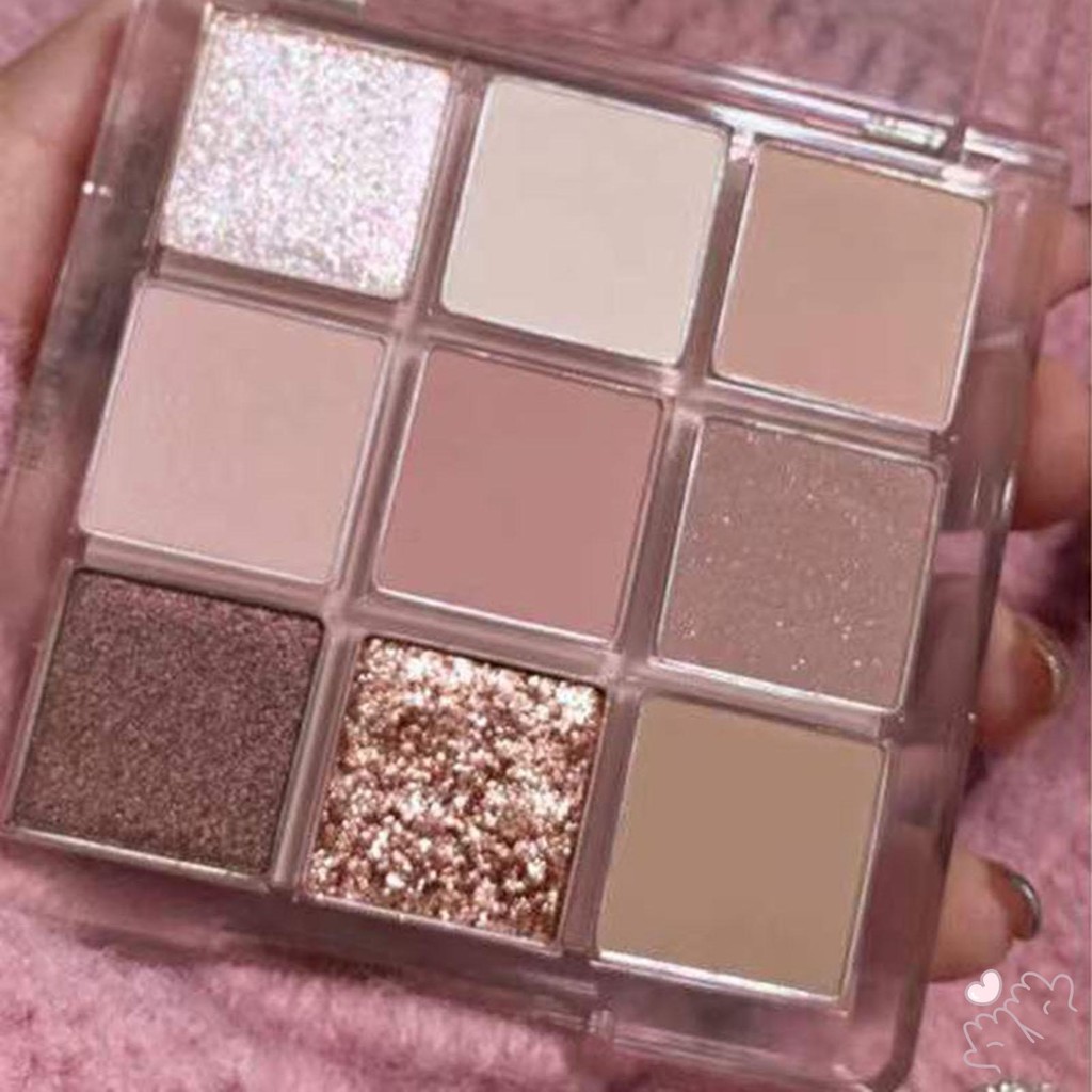 Bảng Trang Điểm Mắt Sắc Tố Cao 9 Màu Matte Shimmer Sequins Phấn Mắt Pallet
