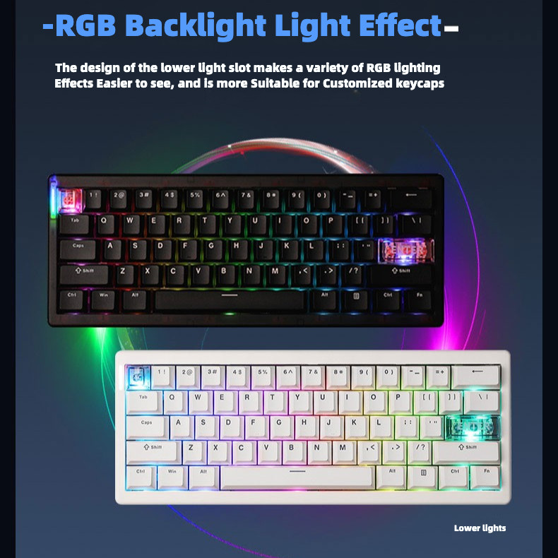 Hàng mới về!Bàn phím cơ ba chế độ CIDOO QK61 V2 VIA / QMK Đèn nền Bluetooth RGB 2.4g, có thể gập lại nóng | BigBuy360 - bigbuy360.vn