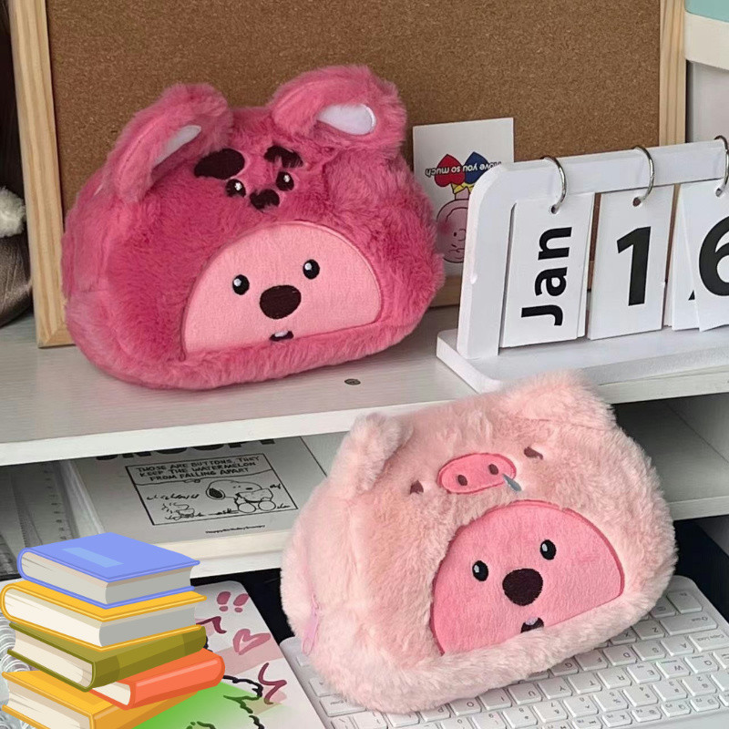 Dễ Thương Beaver Hộp Đựng Dung Tích Lớn Văn Phòng Phẩm Hộp Bảo Quản Thẩm Mỹ Túi Đựng Bút Sinh Viên Đồ Dùng Học Tập