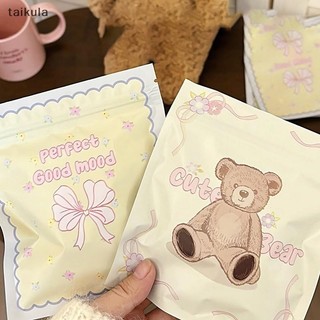 QwQ 10 Chiếc Hoạt Hình Kẹo Tự Niêm Phong Túi Bảo Quản Sáng Tạo Ăn Nhẹ Túi Búp Bê May Mắn Túi Quà Tặng Bất Ngờ Túi taikula