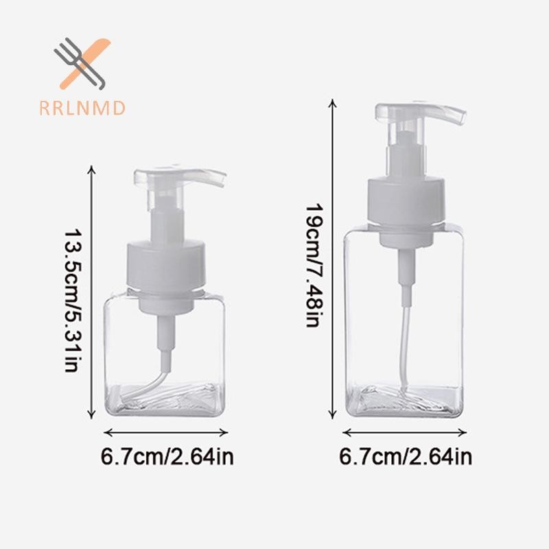 RRLNMD 250 / 450ml Hộp Đựng Bọt Lớn Chai Bơm Nhựa Xà Phòng Rỗng Chai Có Thể Đổ Lại Cho Du Lịch Dầu Gội Chai MỚI