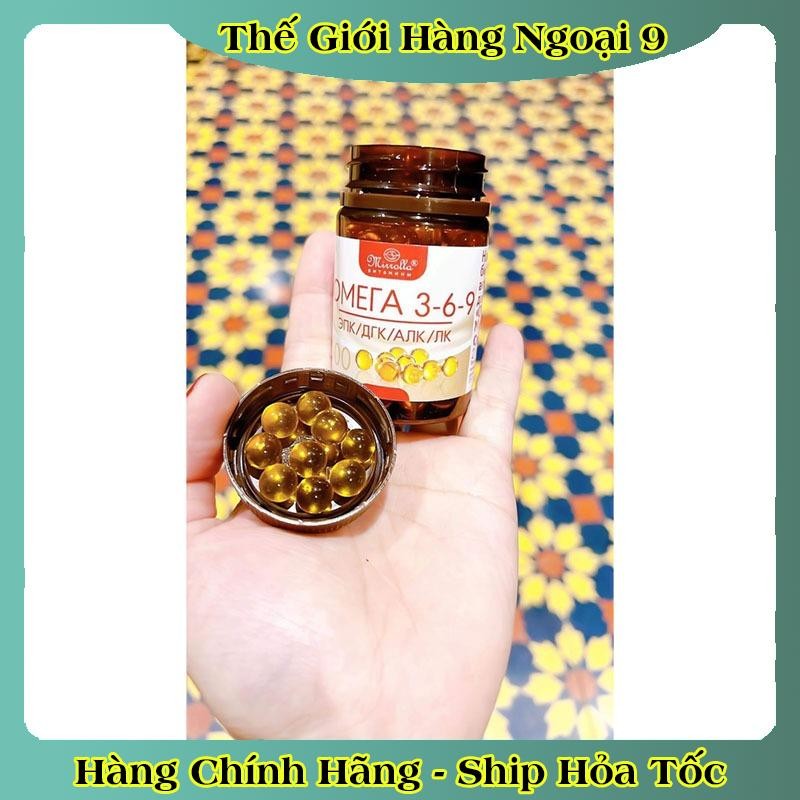 [Chính hãng Đủ Bill] Viên uống Omega 369 Mirrolla của Nga hộp 100 viên