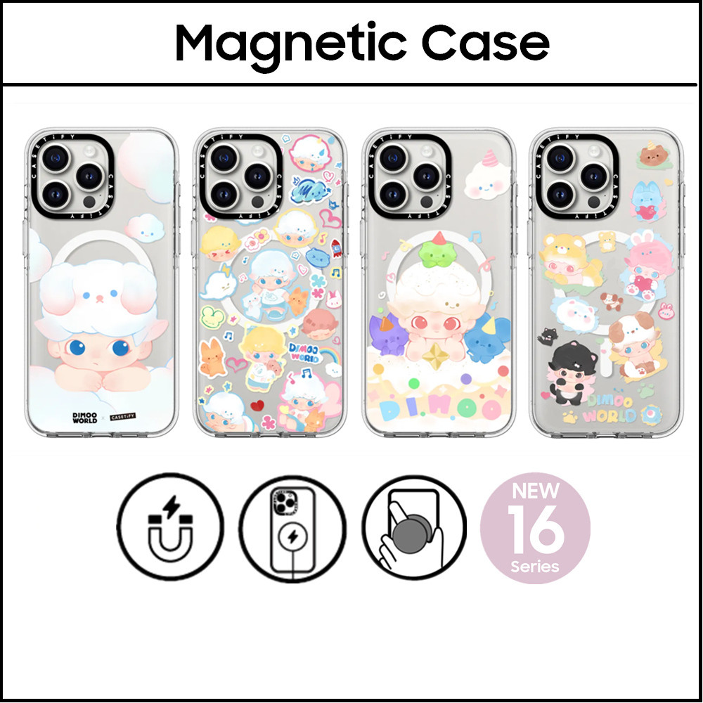Caseti POP DIMOO WORLD Vỏ nhựa Acrylic cứng cho iPhone 16 11 12 13 14 ...