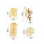 WEETW 40 Chiếc Dreadlocks Hạt, Mũ Tóc Bện Hỗn Hợp Bộ Nhẫn Tóc, Phụ Kiện Tóc Bím Bẩn Kim Loại Kẹp Tóc DIY Tóc Bện Ống Nam
