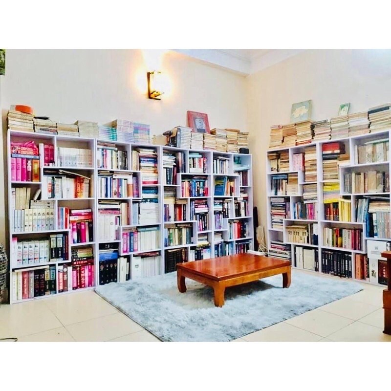 Kệ sách gỗ chữ U gỗ MDF loại tốt uy tín 130x60x17 của BinBo