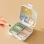 Hộp thuốc vuông 7 ngăn có nắp đậy thiết kế nhỏ gọn bỏ túi tiện lợi 7.8x3.5cm