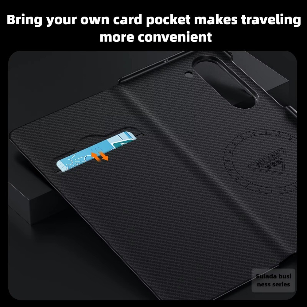 Ốp điện thoại cửa sổ thông minh họa sợi Carbon có giá đỡ thẻ cho Samsung Galaxy Z Fold 6 5 4 5G Flip Leather Cover