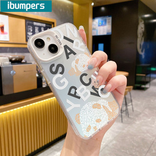 ibumpers Ốp Lưng IPhone Thời Trang Graffiti Họa Tiết Gấu Trúc Dễ Thương Ốp Điện Thoại IMD Cứng Trơn Chống Bẩn Chống Sốc Cho IPhone 16 15 14 12 13 11 Pro Max