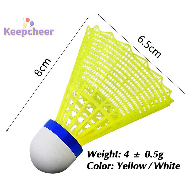 [Keepcheer] 1 CÁI Cầu Lông Nhựa Cầu Lông Vàng Trắng Học Sinh Cầu Lông Nylon [Mới]