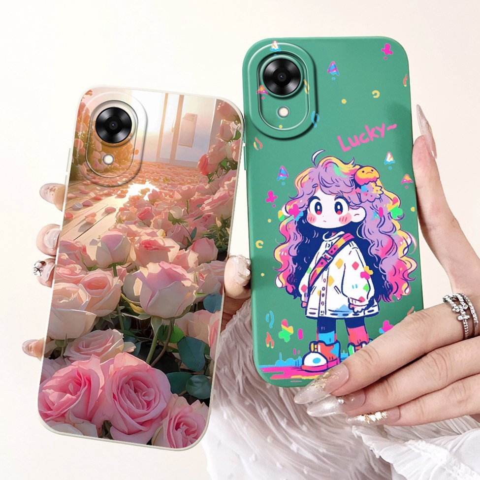 Ốp lưng Oppo A17 CPH2477 A17k CPH2471 Hoa Bướm Thẩm Mỹ Thời Trang Mèo Dễ Thương Bé Gái Ốp lưng Oppo A17k Chống Sốc