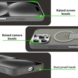 Ốp điện thoại Acrylic mờ vàng titan sa mạc Vỏ khung vô hình từ tính cho IPhone 16 15 14 Plus 13 12 11 Pro Max 360 ° Vỏ bảo vệ chống rơi Vỏ sạc không dây