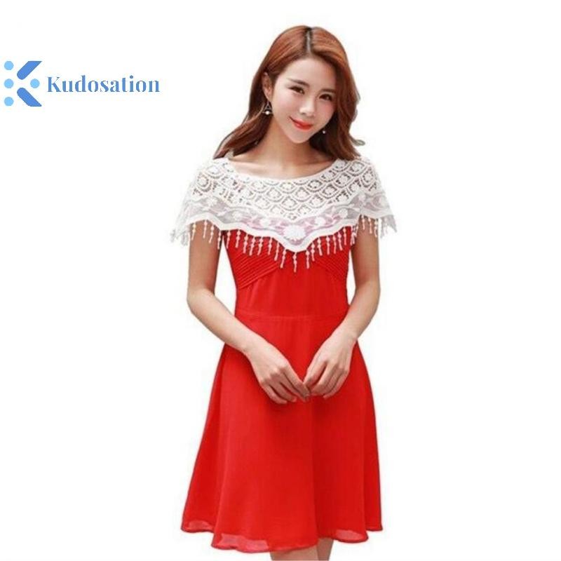 Kudosation Nữ Dệt Kim Rỗng Ra Khăn Choàng Quấn Cưới Cô Dâu Dạ Hội Đầm Ren Khăn Choàng Cưới Hoa Hướng Dương Ren Khăn Shrug Mũi Poncho