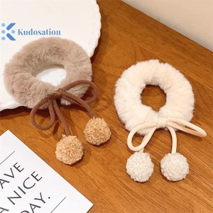 Kudosation Lông Cừu Tóc Anh Đào Dây Dễ Thương Cô Gái Nơ Thắt Tóc Vòng Trang Trí Tóc Co Giãn Dây Buộc Tóc