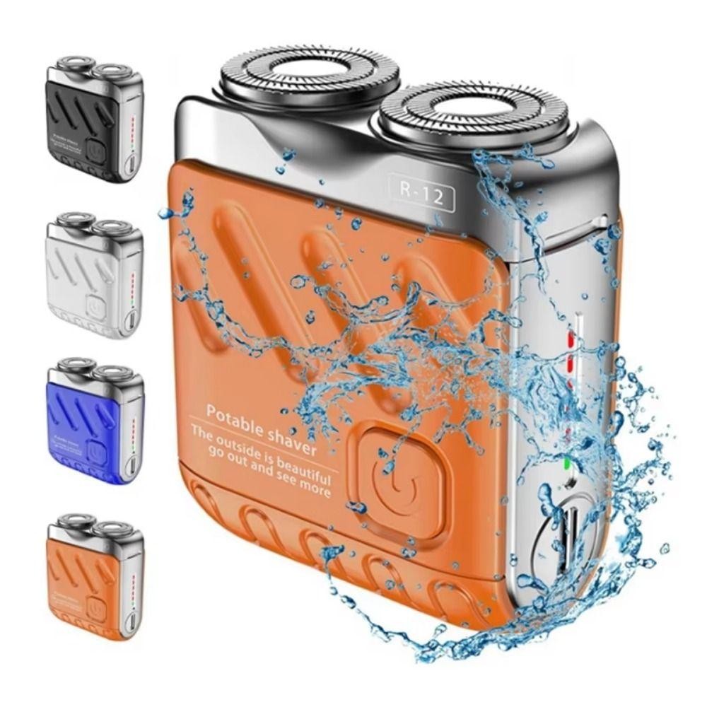 Máy cạo râu điện nam LACYES, Dao cạo quay cầm tay hai đầu Mini, Kích thước bỏ túi từ tính chống thấm nước hiệu quả Máy cạo râu Bạn trai