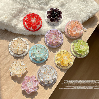 3d Màu Hoa Tròn Tròn Từ Tính Giá Đỡ Điện Thoại Cho IPhone 16 15 14 13 12 Pro Max 14 Plus Có Thể Gập Lại Pop Ring Grip Co Giãn Để Bàn Đứng P2