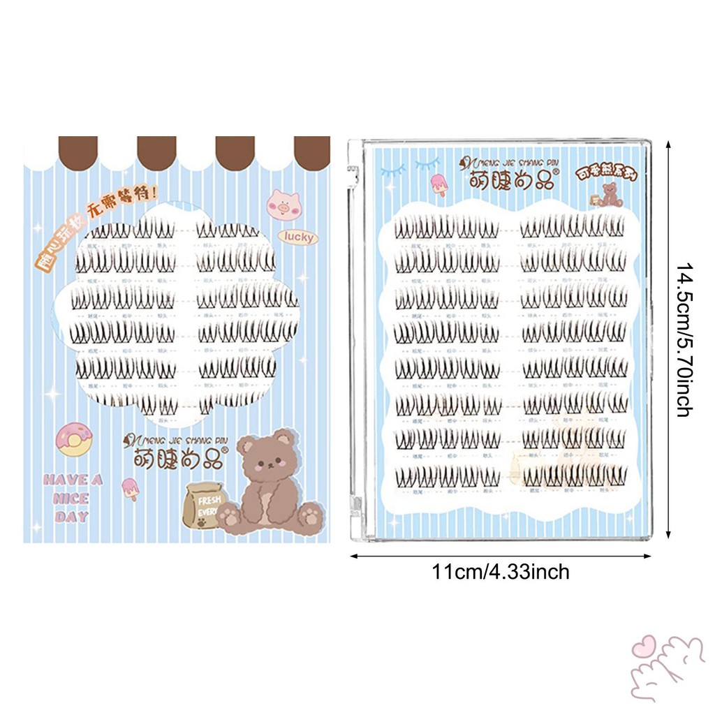 Phân đoạn Truyện tranh Cụm mi mi tự nhiên & Wispy Lash Wisps Thích hợp cho phụ nữ ở mọi lứa tuổi