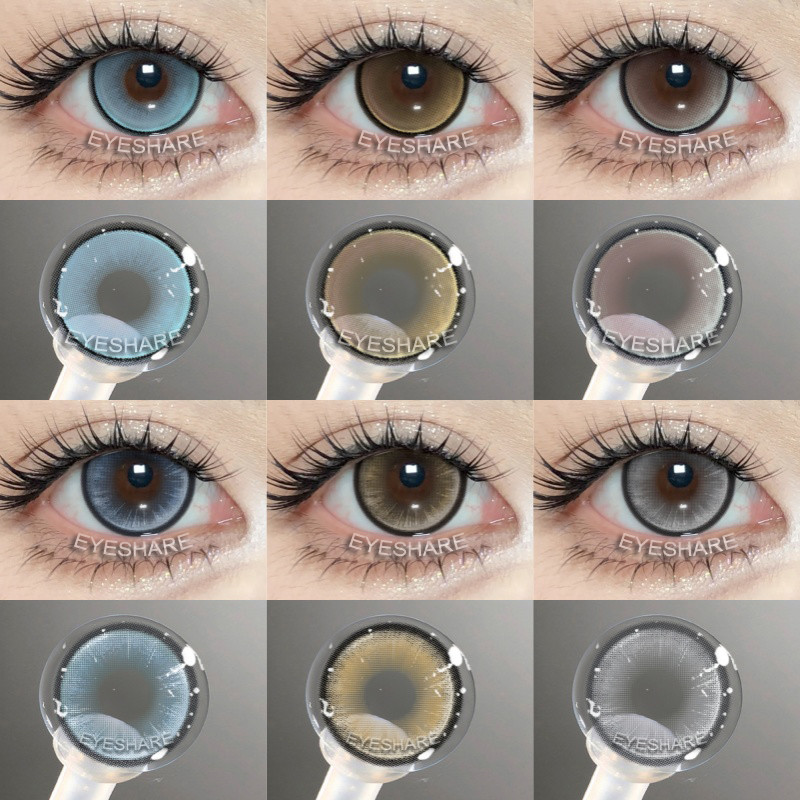 Mắt 1 Ống Kính Tiếp Xúc Hàng Ngày Mắt Tự Nhiên 14,2mm Kích Thước Bình Thường Ống Kính Màu Nâu Trang Điểm Làm Đẹp Hàng Năm