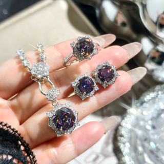 Châu Âu Mỹ ins Phong Cách Mới Đầy Màu Sắc Hoa Zircon Phù Hợp Với Nữ