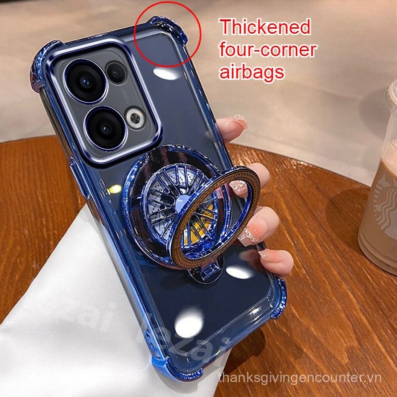 Ốp lưng OPPO Reno 13 12 Pro 13F 12F Reno13Pro Reno13 Pro 5G có giá đỡ, ốp lưng trong suốt lấp lánh thời trang sang trọng chống sốc cho OPPO Reno 11 10 Pro 8T 8Z 7Z 8 6 5G