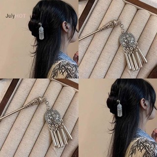 Julyhot Phong Cách Trung Hoa Quạt sel Tóc Dính Dành Cho Nữ Vintage Kim Loại Hanfu Đũa Tóc Dính Phụ Kiện Tóc Massivedeals
