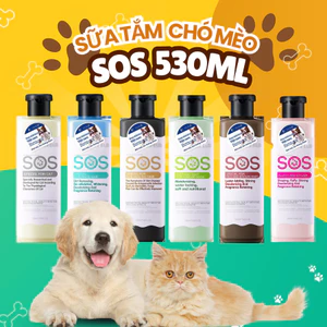 Sữa Tắm Cho Chó Mèo SOS Ngăn Ngừa Ghẻ Nấm Và Làm Mượt Lông Cho Thú Cưng Hương Thơm Dịu Nhẹ 530 ml