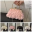 Túi tiệc GUSTAVA, Túi dạ hội bằng sợi Polyester hoa, Túi đeo chéo dây chuyền voan sang trọng dành cho nữ