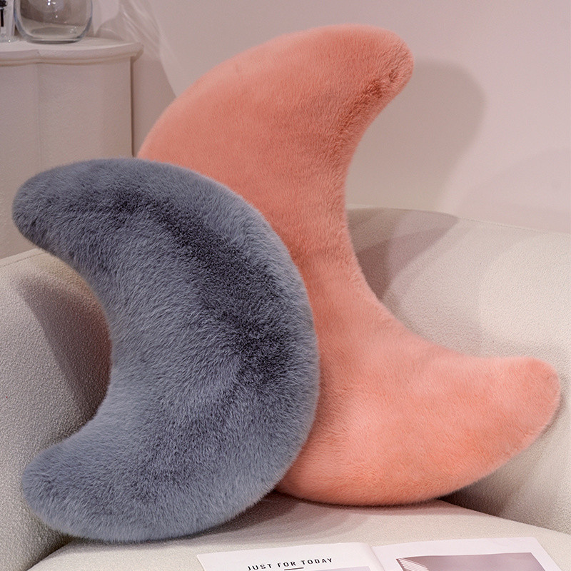 Rytanda Mặt Trăng Gối Dễ Thương Mặt Trăng Hồng Sang Trọng Búp Bê Mềm Sofa Đệm Nhà Phòng Ngủ Văn Phòng Nghỉ Ngủ Gối Trẻ Em Bạn Gái Quà Tặng Sinh Nhật