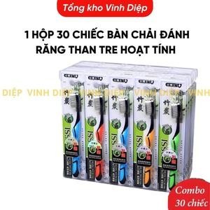 1 hộp 30 chiếc bàn chải đánh răng than tre hoạt tính Bossi Hàn Quốc