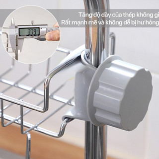 Giá Inox Mint Decor  Gắn Vòi Rửa Chén Không Khoan, Treo Đồ Gọn Nhẹ