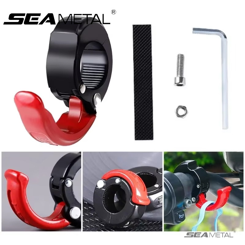 SEAMETAL Xe Đạp Điện Tay Lái Móc Treo Hàng Hóa Móc Túi Hành Lý Móc Treo Mũ Bảo Hiểm Móng Vuốt Xe Máy Hàng