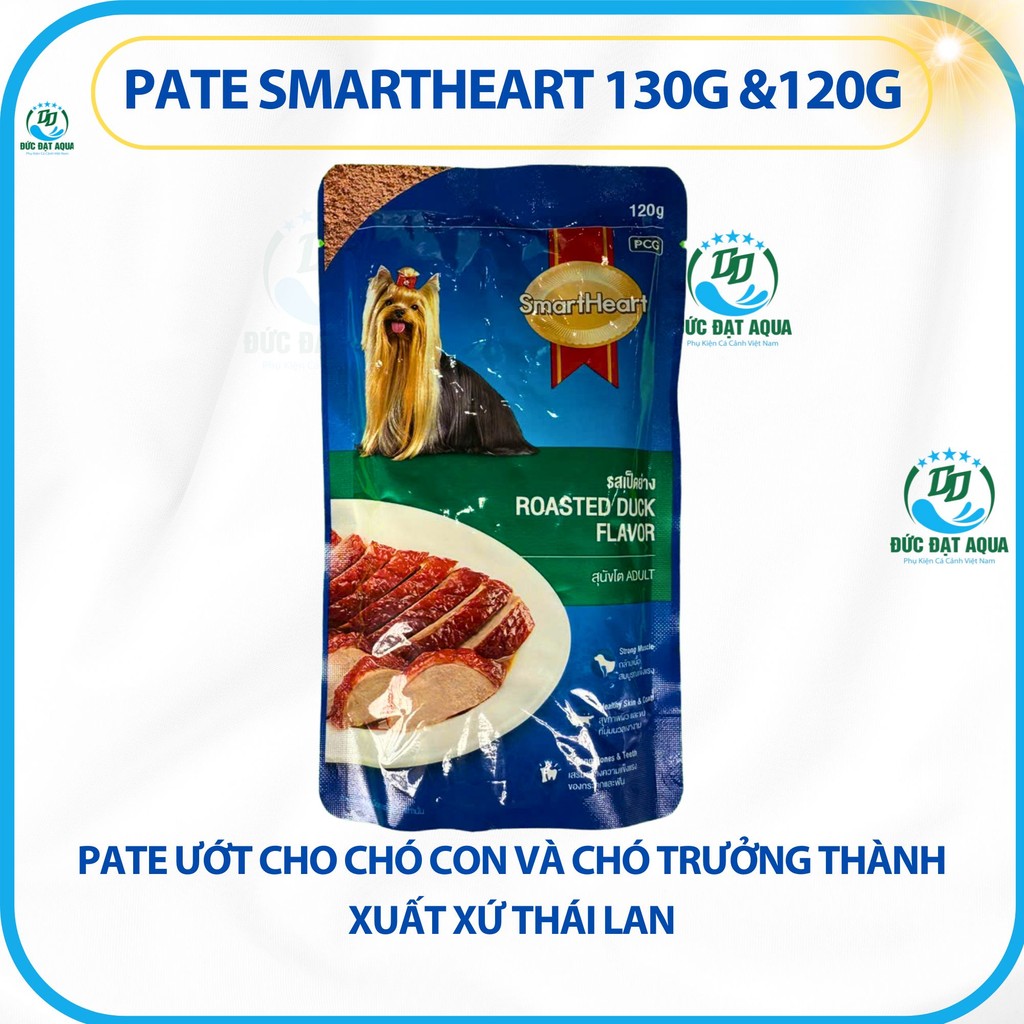 pate smarthear 130g & 120g giành cho chó trưởng thành và chó con , hàng chính hãng ( combo 4 gói ) 4