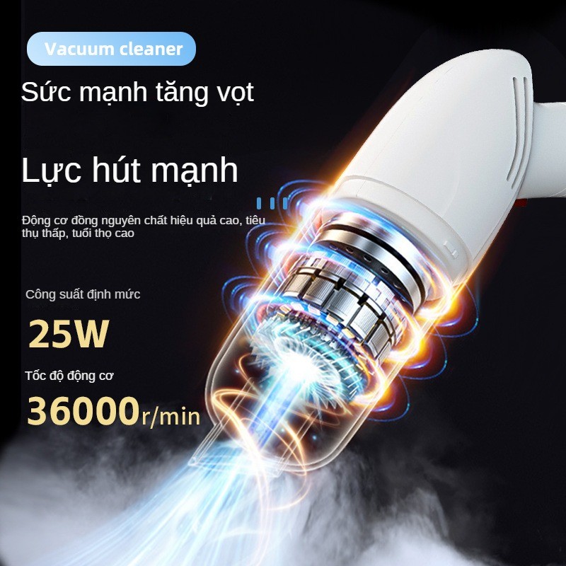 Phong Cách Mới Xe Máy Hút Bụi Nhà Kép Không Dây Nhỏ Di Động Cầm Tay Bass Sạc
