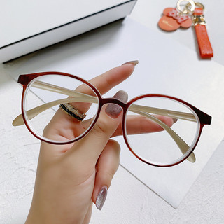 Kính cận thị siêu nhẹ hình tròn màu xanh bơ, cổ điển thời trang với khả năng chống ánh sáng xanh