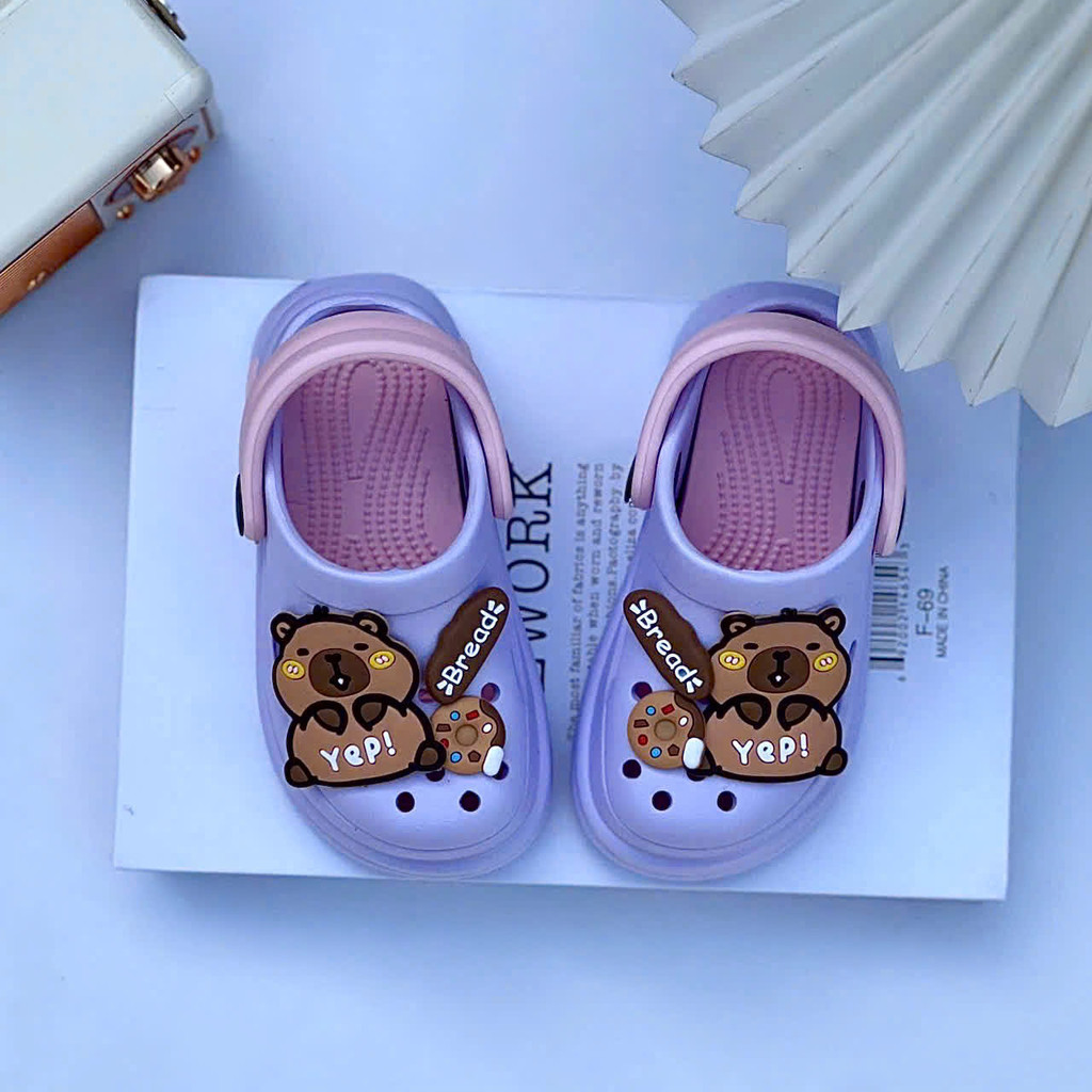 ( hàng sẵn ) sandal bé gái dép sục cho bé trai stick đáng yêu mềm êm chân mãu mới capybara bé từ 6m 25011